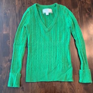 American Eagle XS green v-neck sweater